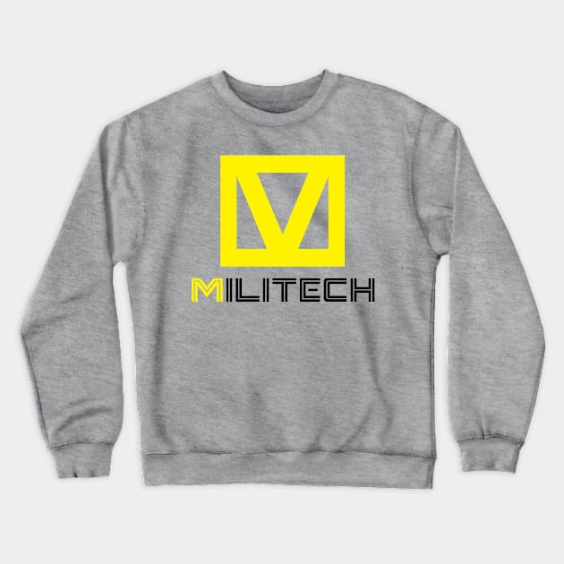 Militech Arms Company Cyberpunk - Black Crewneck Sweatshirt by Magnetar